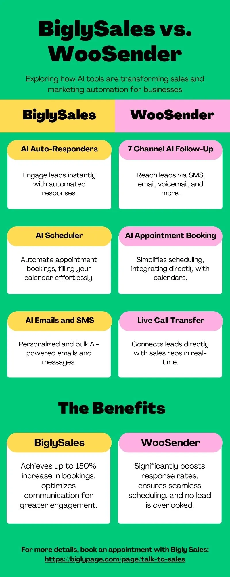 BiglySales vs. WooSender - AI Tools for Businesses