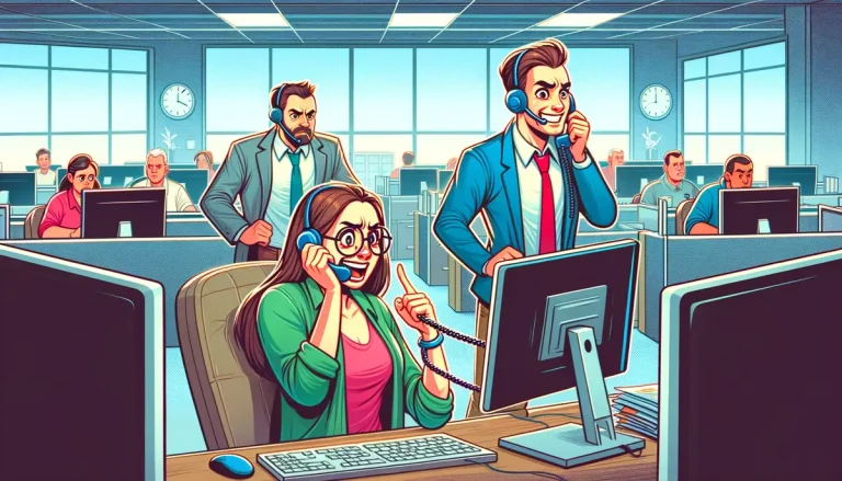 Call Escalation - Escalated Calls - A view of a call center - Contact center agents at work - Bigly Sales