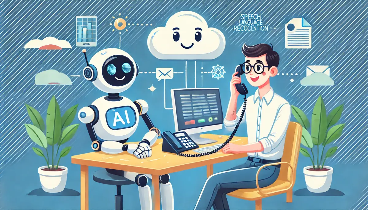 AI telephone calls - AI makes calls - A human customer talking to an AI call center agent - Bigly Sales