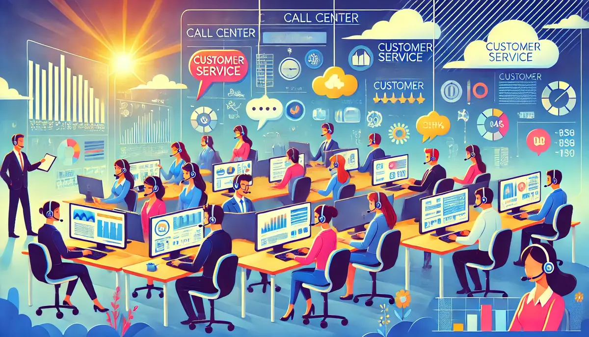 Call center management skills - AI call center - AI tools - A scene from call center agent - Bigly Sales