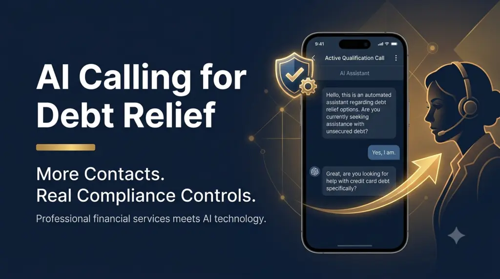 B2B SaaS post about AI calling for debt relief companies