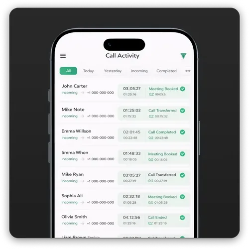 Bigly Sales AI outbound calling dashboard for legal services teams
